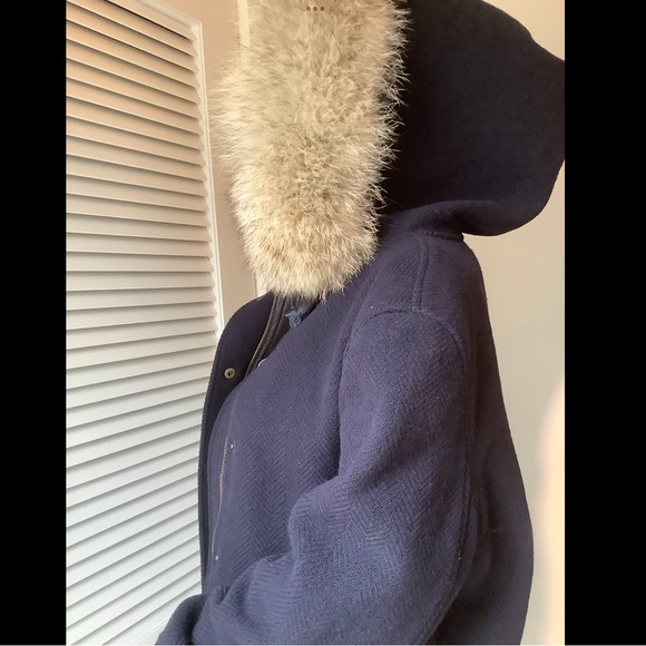 Ralph Lauren Fur Trim Wool Coat - Picture 7 of 11